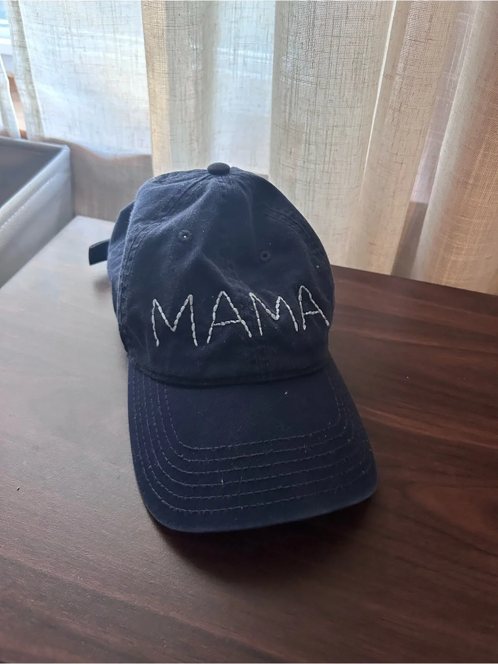 Embroidered 'MAMA' Navy Baseball Cap